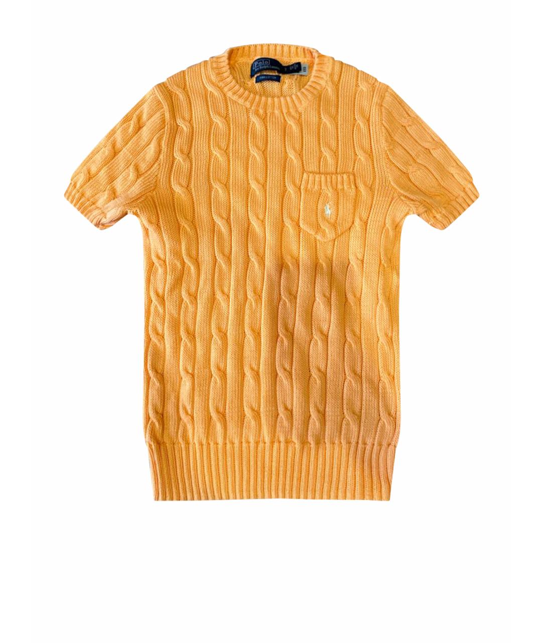 POLO RALPH LAUREN Оранжевый хлопковый джемпер / свитер, фото 1