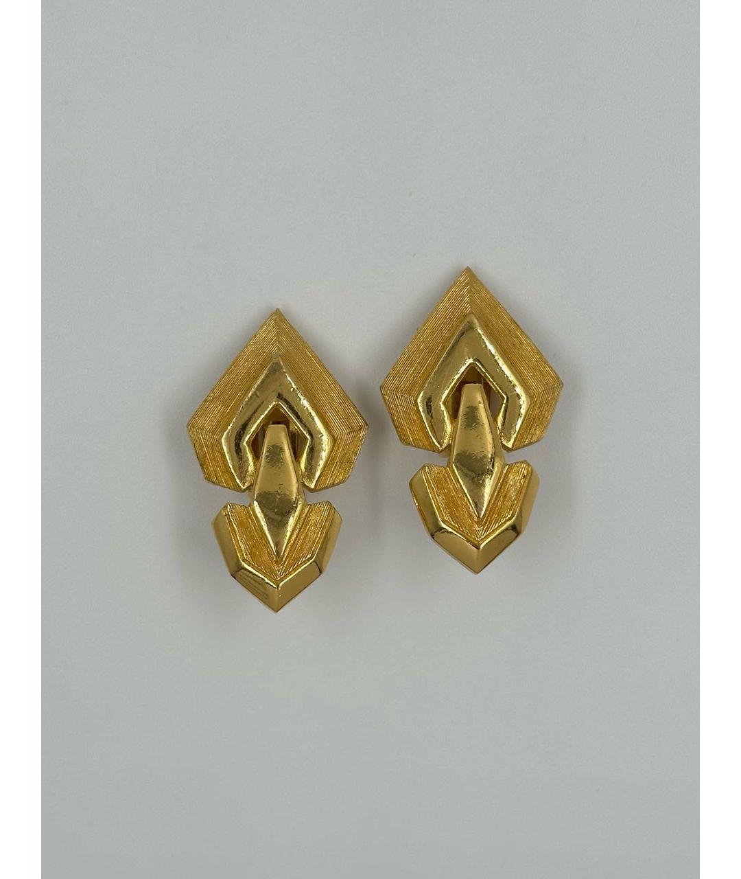 CHRISTIAN DIOR Золотые позолоченные клипсы, фото 9