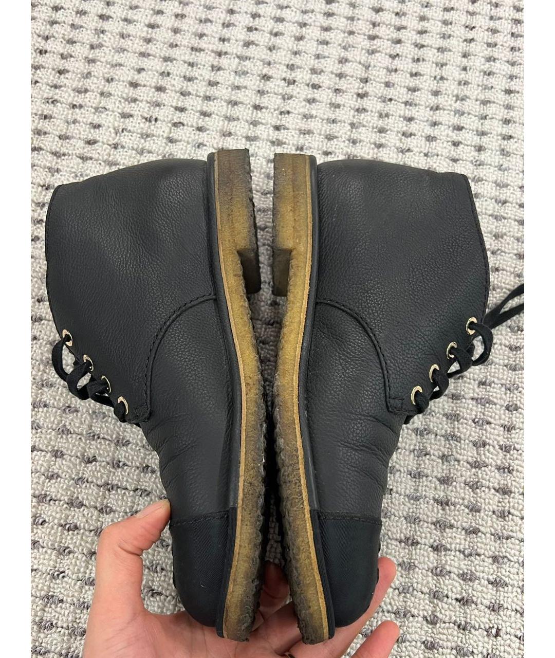 CHANEL Черные кожаные ботинки, фото 5