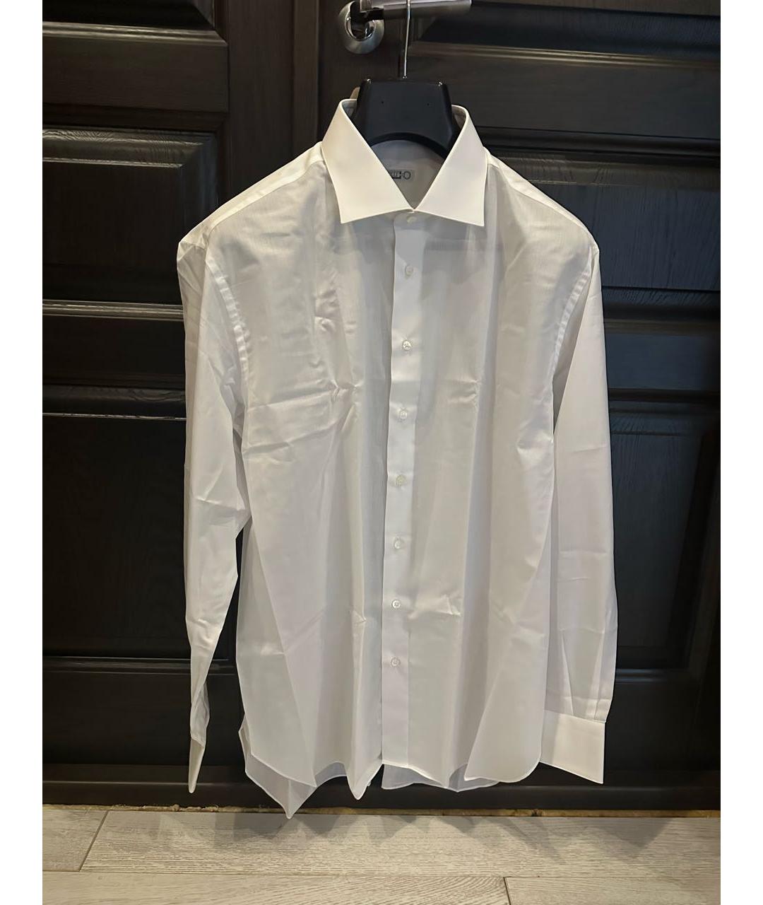 ZILLI Белая хлопковая классическая рубашка, фото 5