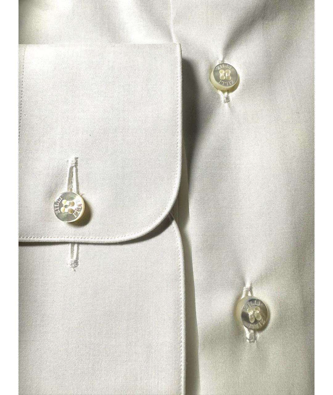 ZILLI Белая хлопковая классическая рубашка, фото 4