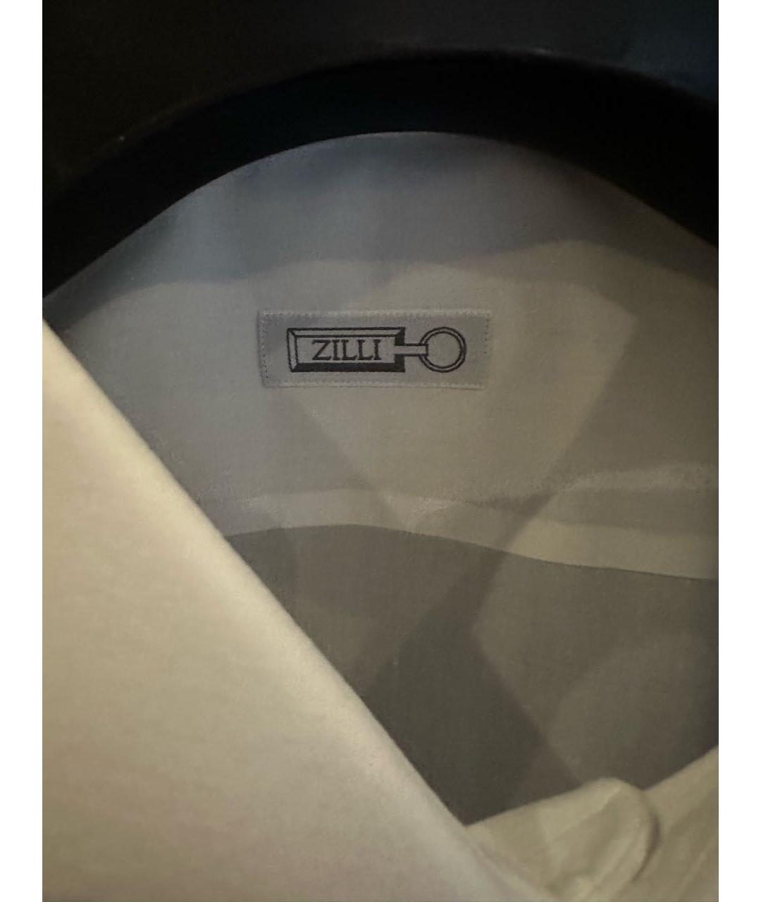 ZILLI Белая хлопковая классическая рубашка, фото 3