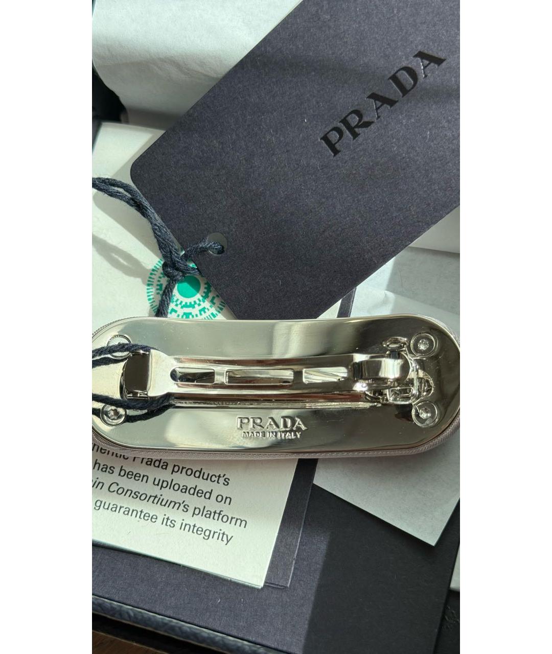 PRADA Розовая заколка, фото 6