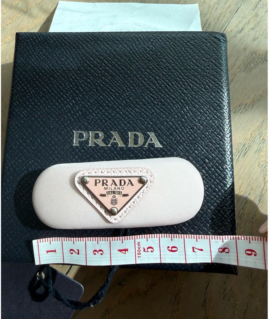 PRADA Розовая заколка, фото 8