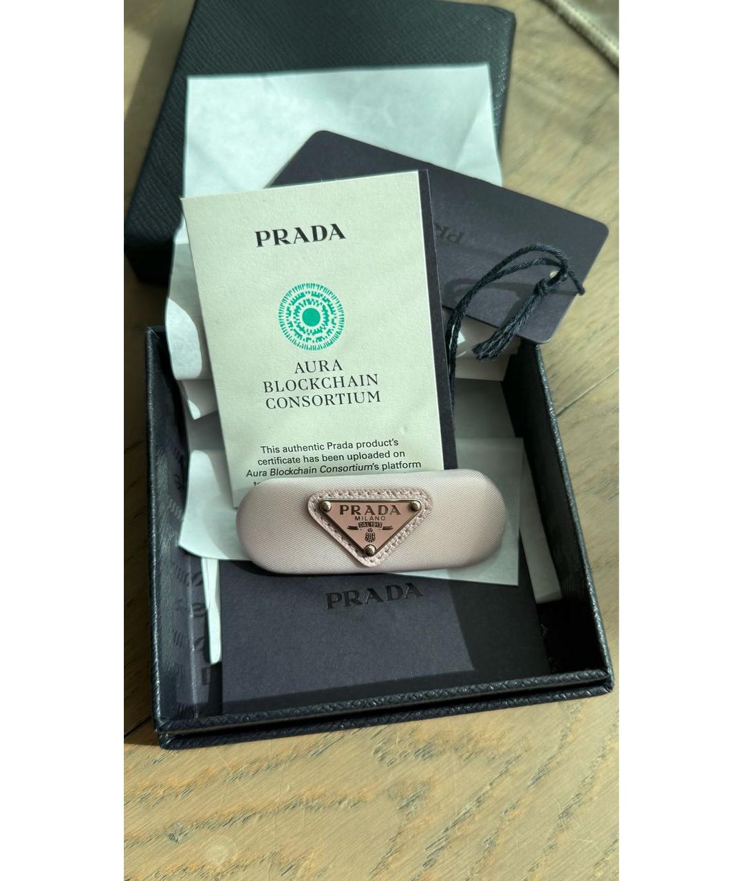 PRADA Розовая заколка, фото 5