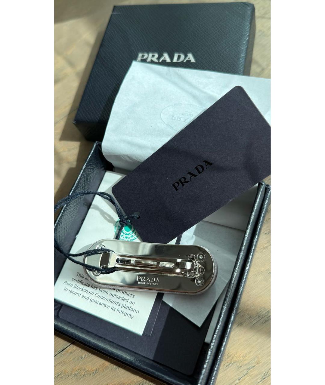 PRADA Розовая заколка, фото 7