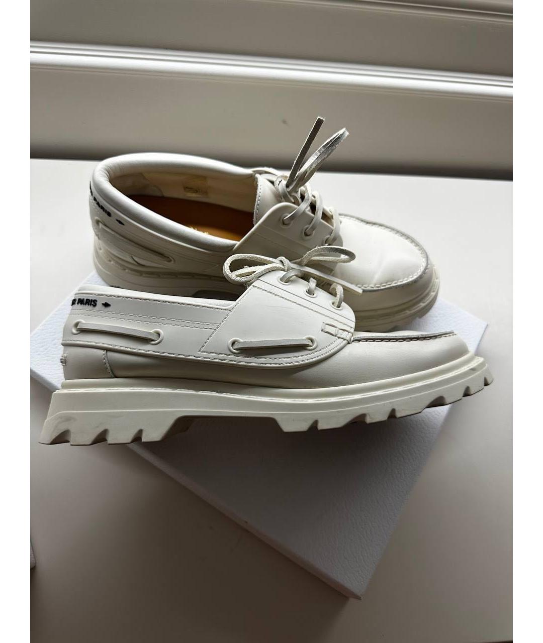 CHRISTIAN DIOR Белые кожаные лоферы, фото 2