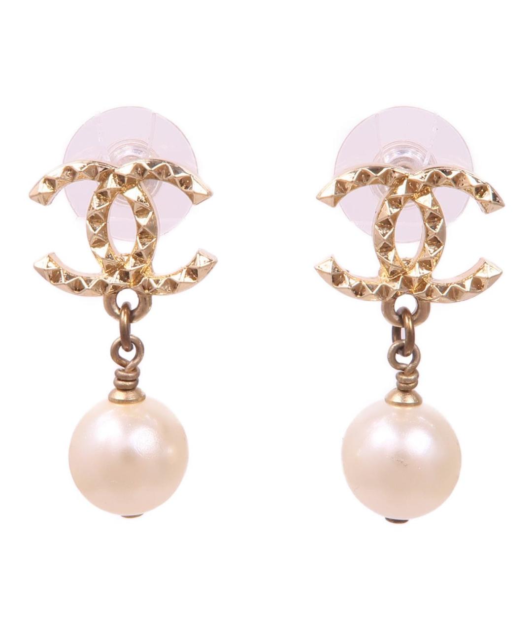 CHANEL Золотые жемчужные серьги, фото 9