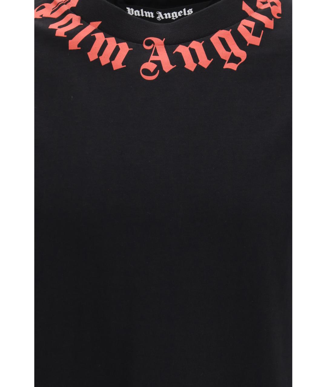 PALM ANGELS Черная хлопковая футболка, фото 3