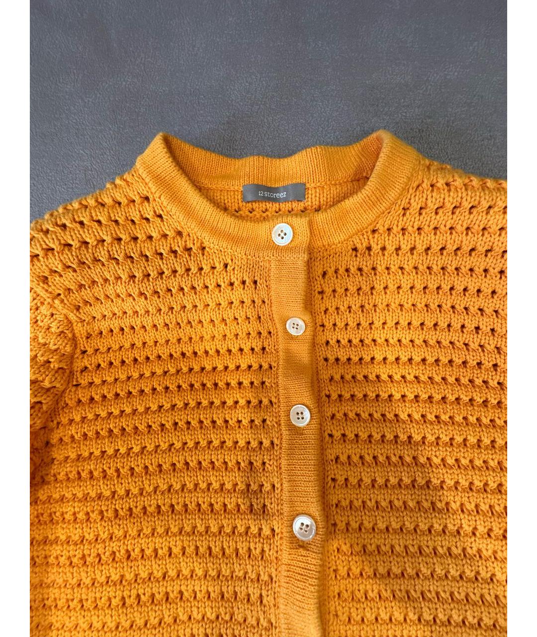 12 STOREEZ Оранжевый хлопковый кардиган, фото 2