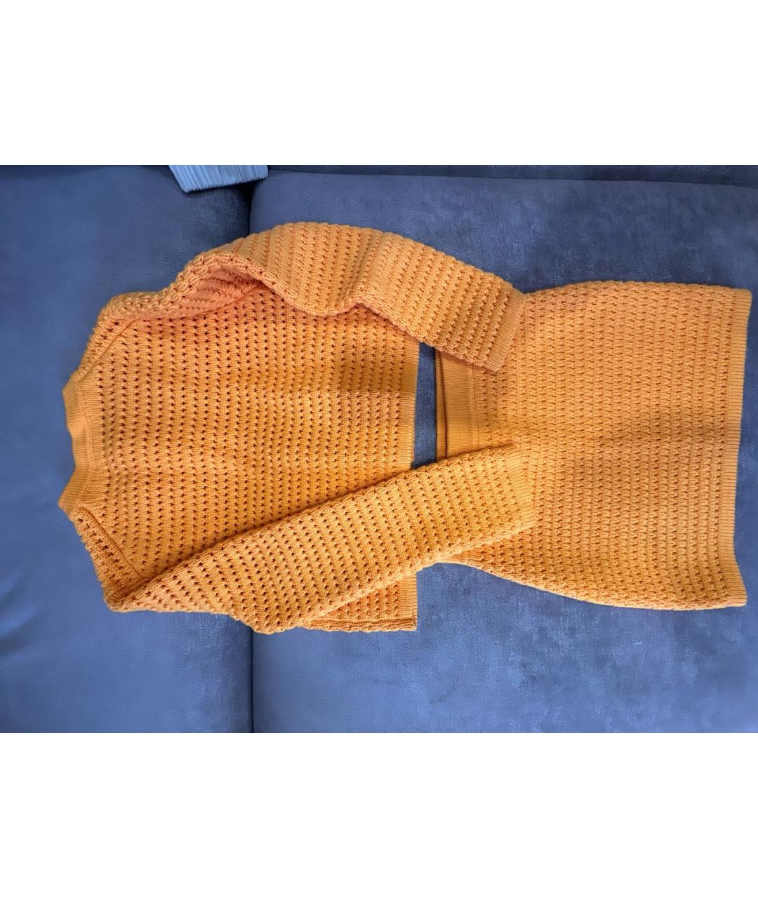 12 STOREEZ Оранжевый хлопковый кардиган, фото 4