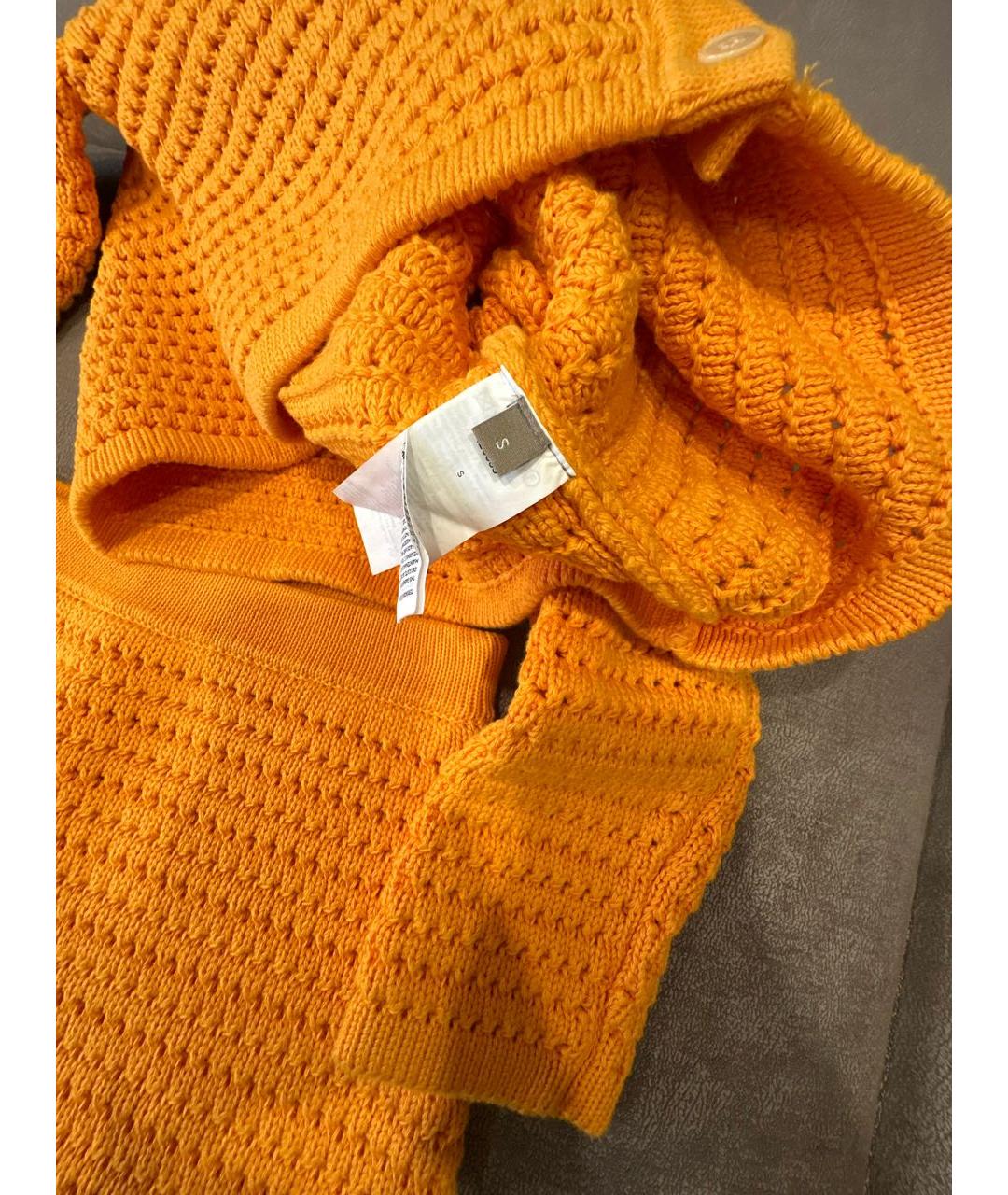 12 STOREEZ Оранжевый хлопковый кардиган, фото 3