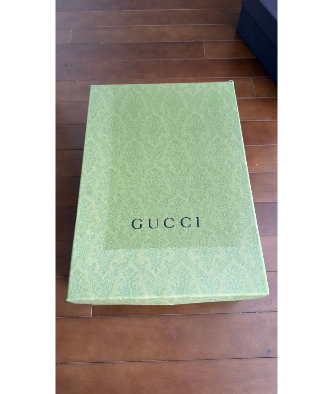 GUCCI Черные синтетические низкие кроссовки / кеды, фото 5