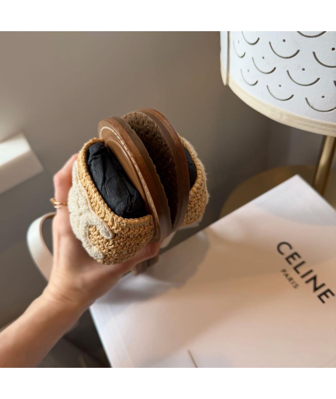 CELINE Бежевые сандалии, фото 8