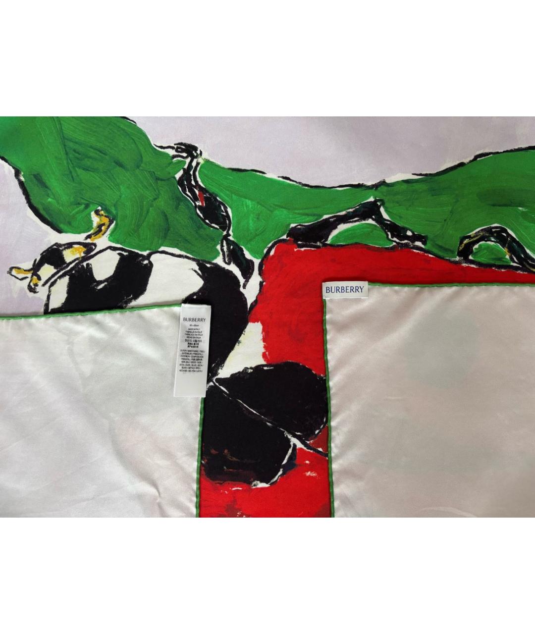 BURBERRY Мульти шелковый платок, фото 3