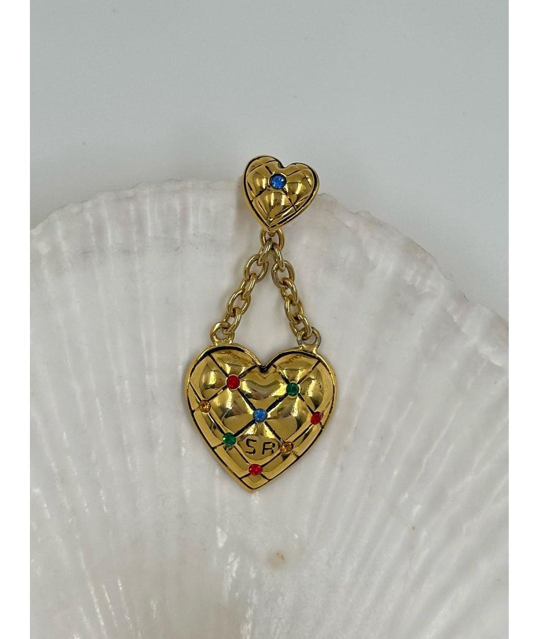 SONIA RYKIEL Золотая позолоченная булавка / брошь, фото 6