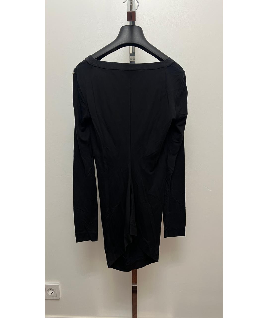 SPORTMAX Антрацитовое шелковое повседневное платье, фото 3