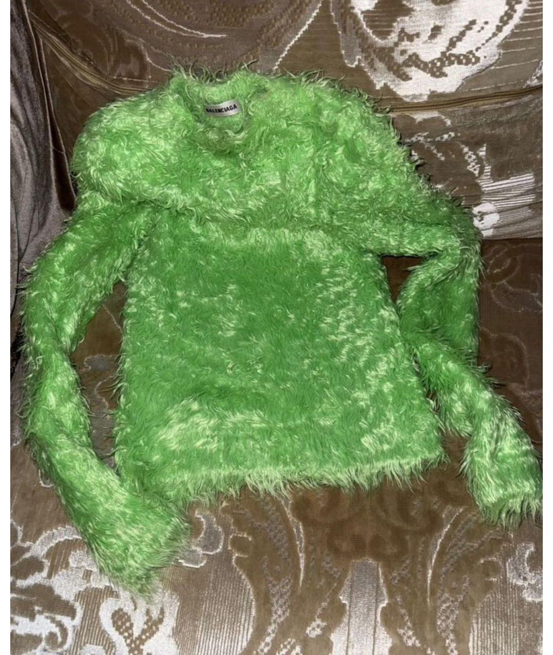 BALENCIAGA Салатовый полиамидовый джемпер / свитер, фото 3