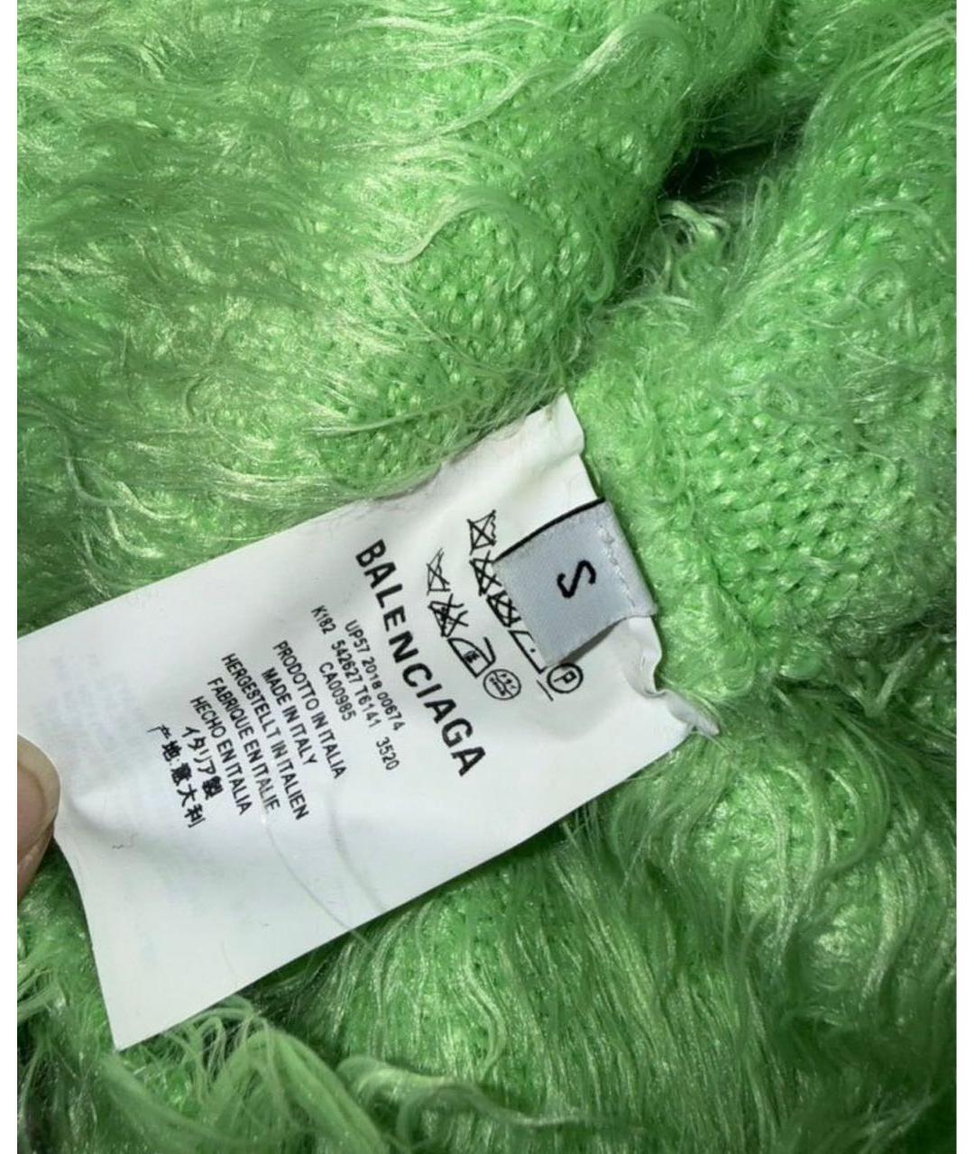BALENCIAGA Салатовый полиамидовый джемпер / свитер, фото 5
