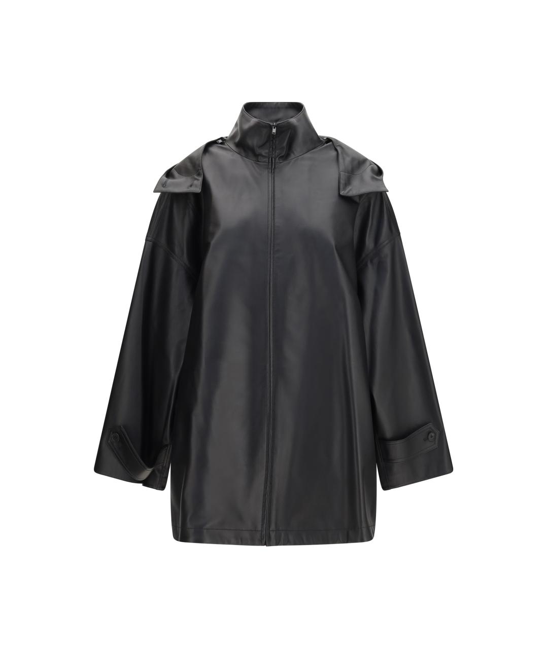 THE ROW Черное кожаное пальто, фото 1