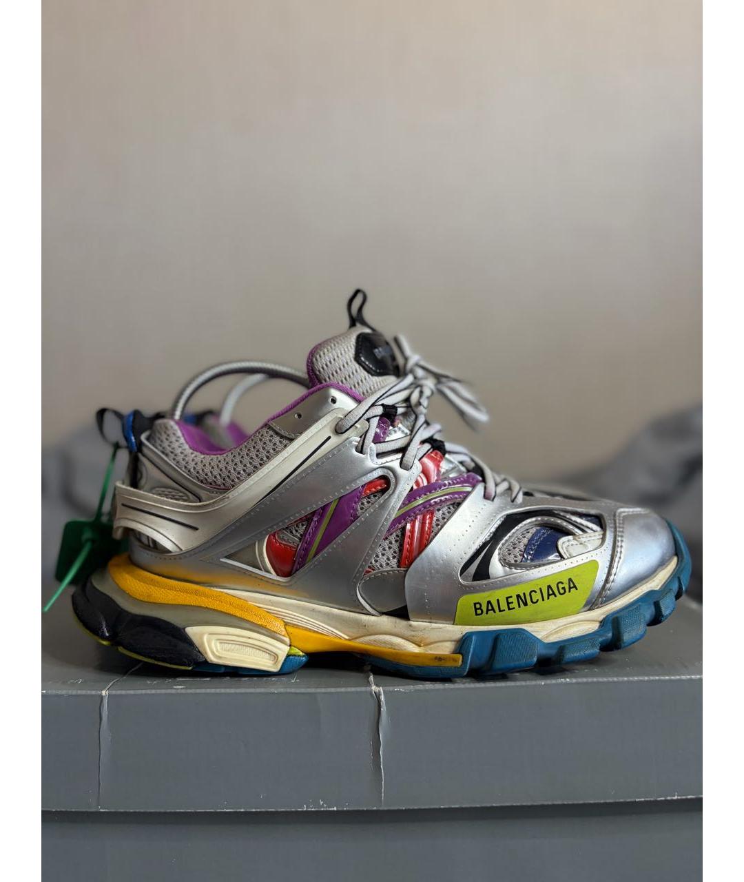 BALENCIAGA Серебряные низкие кроссовки / кеды, фото 5