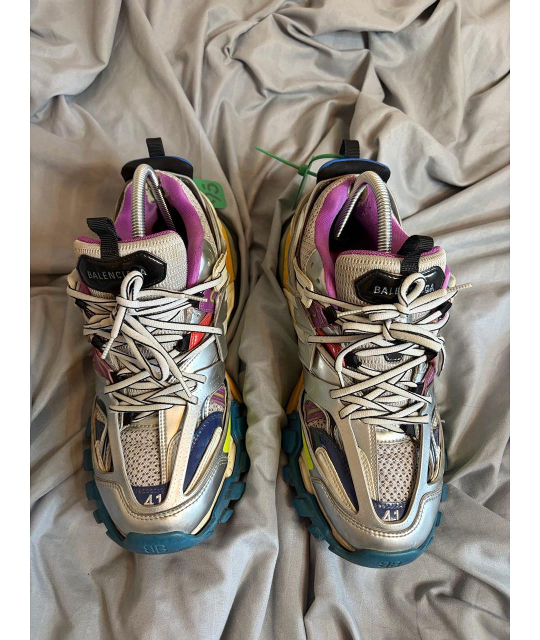 BALENCIAGA Серебряные низкие кроссовки / кеды, фото 3