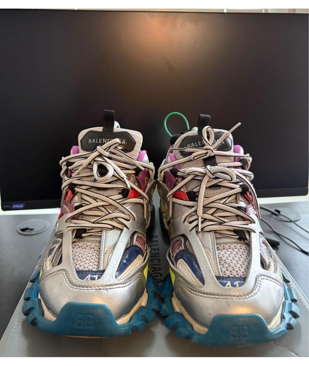 BALENCIAGA Серебряные низкие кроссовки / кеды, фото 2