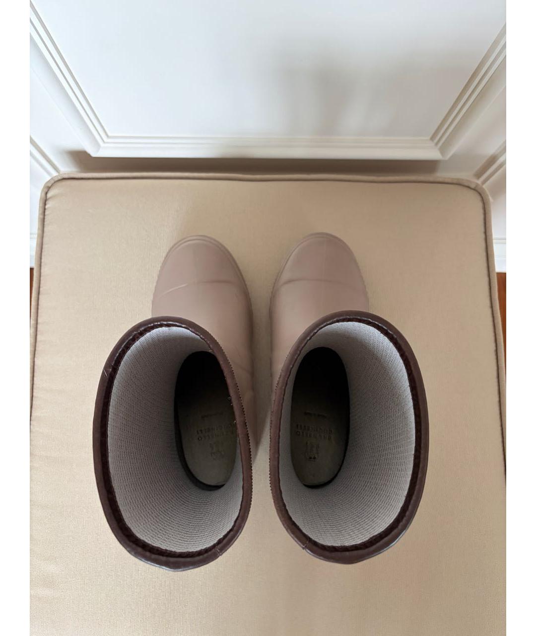 BRUNELLO CUCINELLI Бежевые резиновые сапоги, фото 3