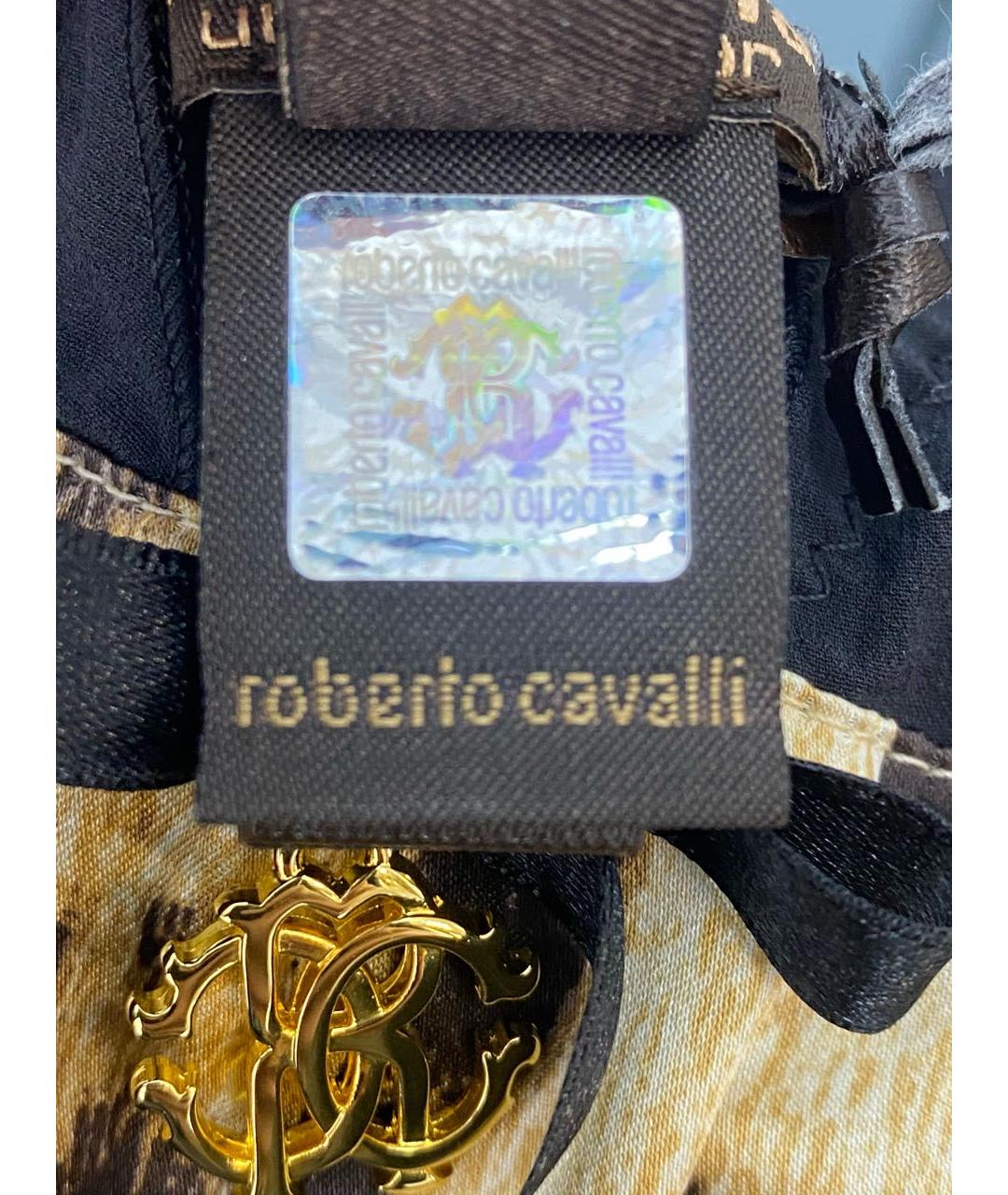 ROBERTO CAVALLI Черная шелковая майка, фото 7