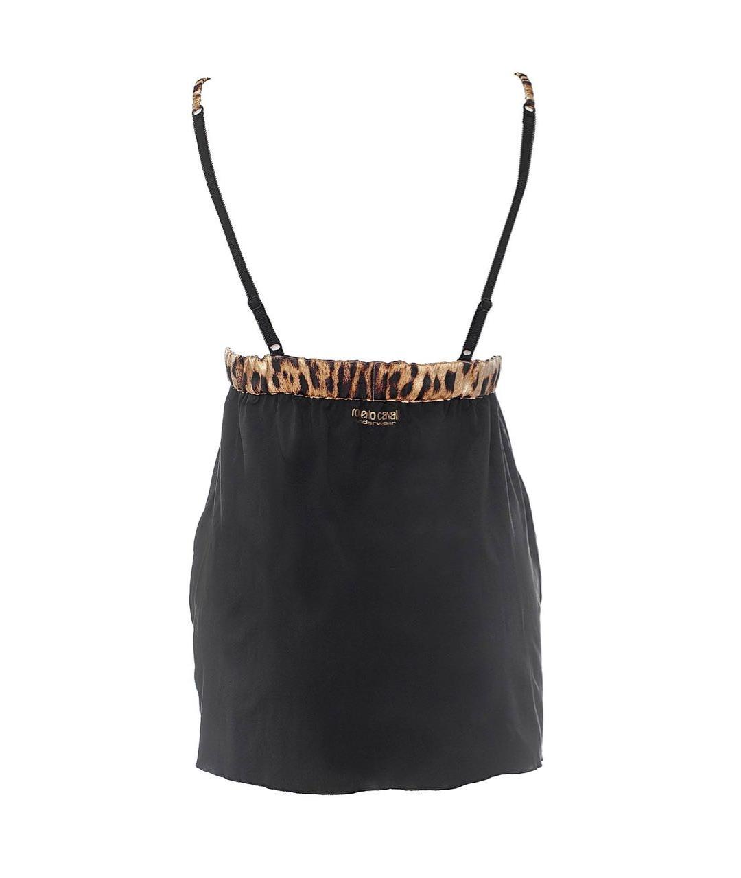 ROBERTO CAVALLI Черная шелковая майка, фото 2