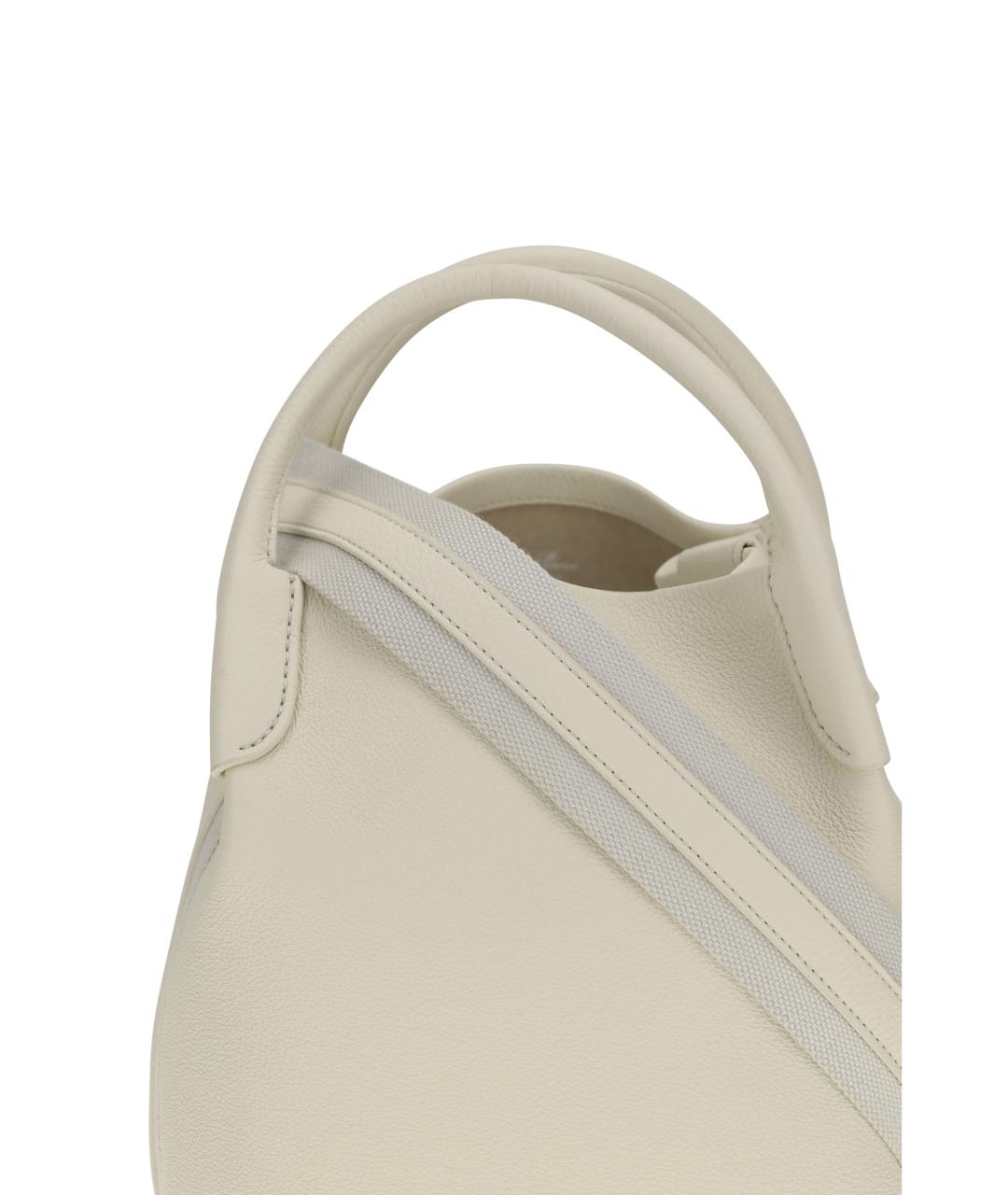 LORO PIANA Бежевая кожаная сумка тоут, фото 4