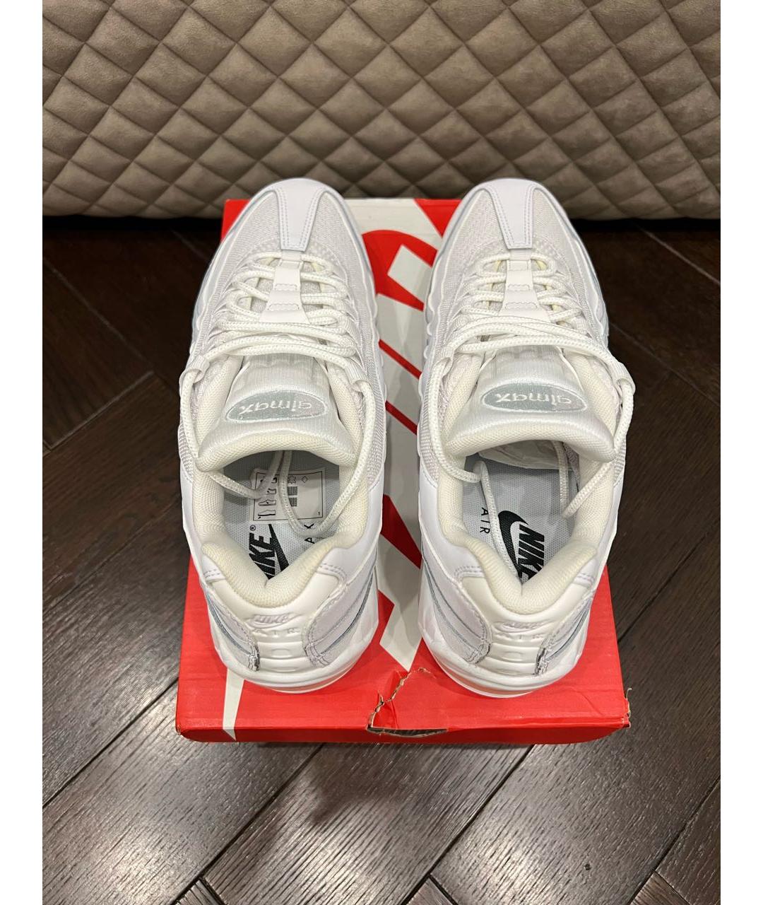 NIKE Белые кожаные низкие кроссовки / кеды, фото 2