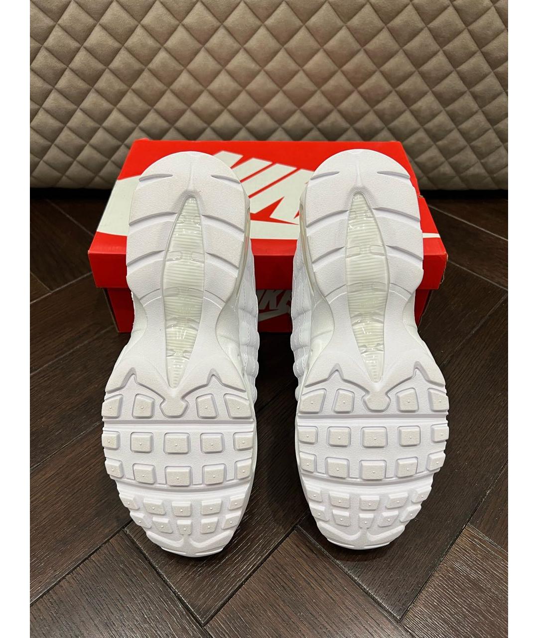 NIKE Белые кожаные низкие кроссовки / кеды, фото 4