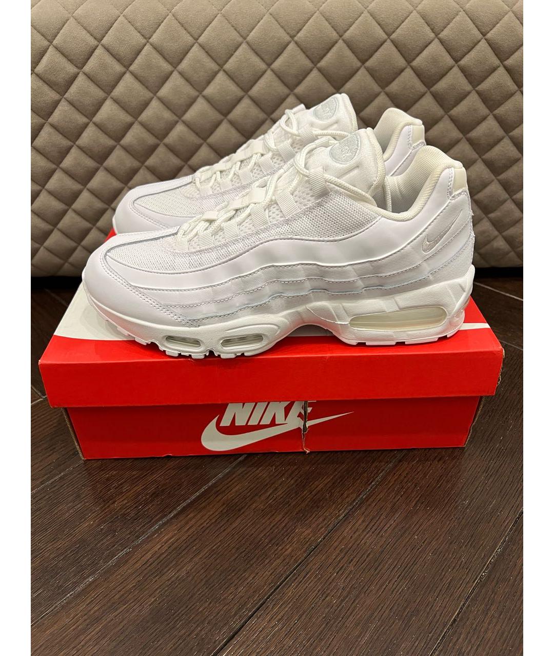 NIKE Белые кожаные низкие кроссовки / кеды, фото 8