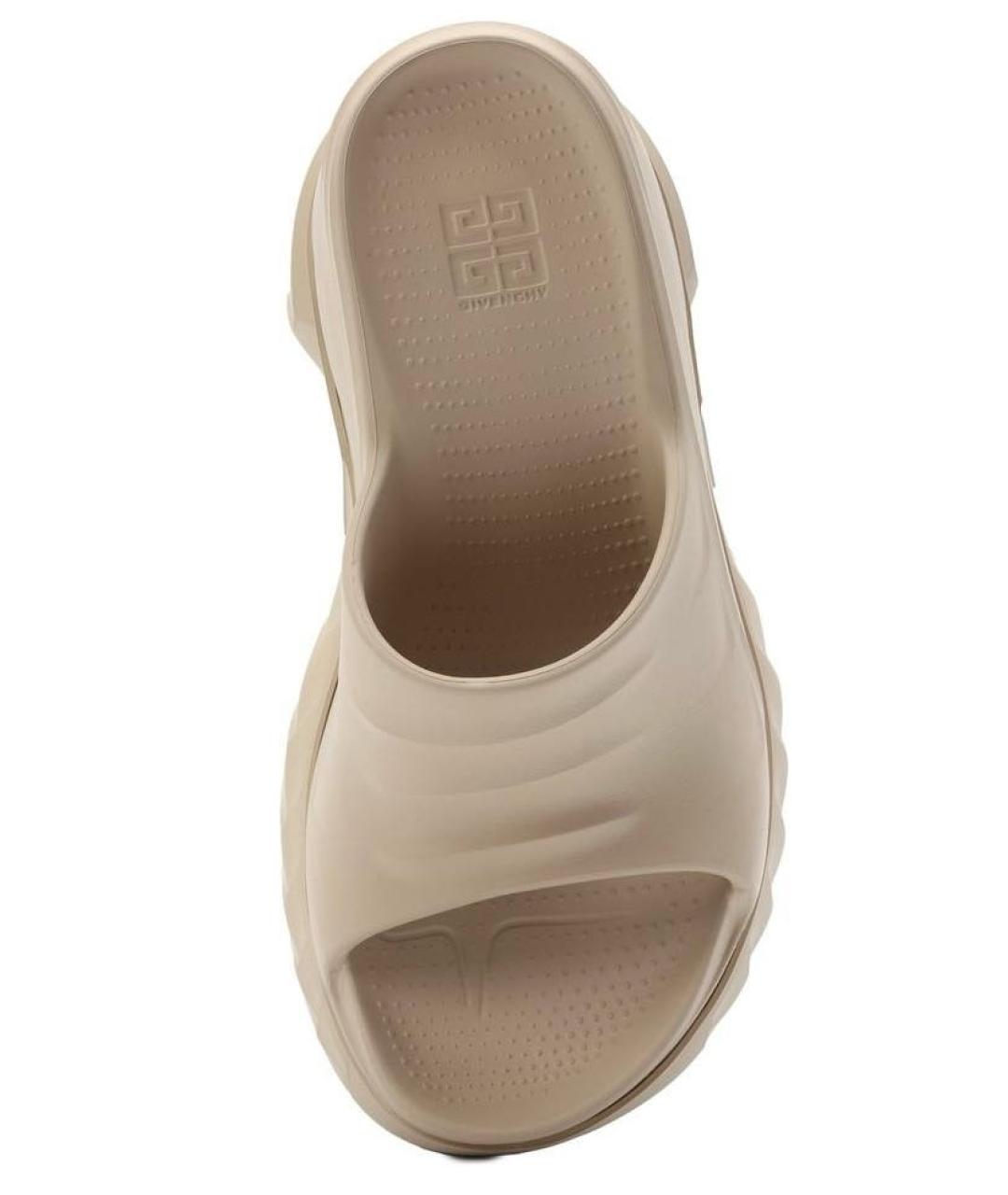 GIVENCHY Бежевые резиновые сабо, фото 4