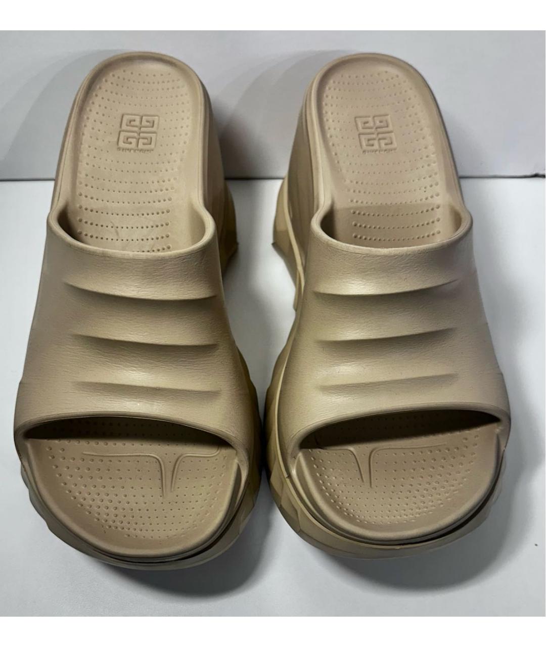 GIVENCHY Бежевые резиновые сабо, фото 2