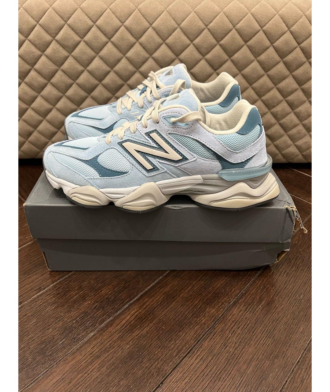 NEW BALANCE Голубые замшевые низкие кроссовки / кеды, фото 7