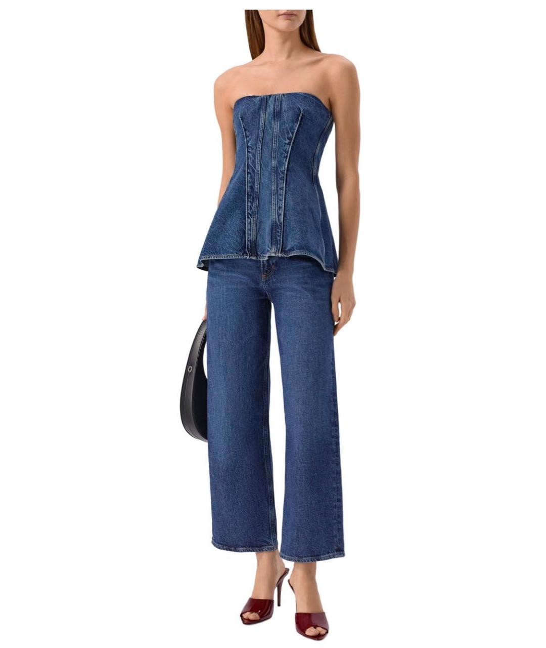 AGOLDE Темно-синий хлопковый корсет, фото 3