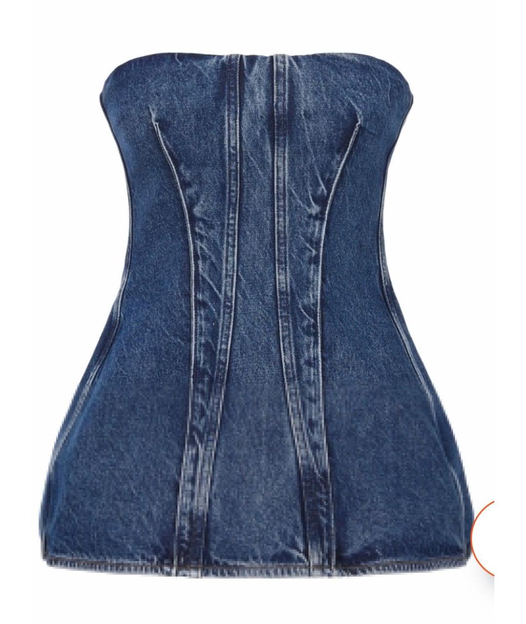 AGOLDE Темно-синий хлопковый корсет, фото 1