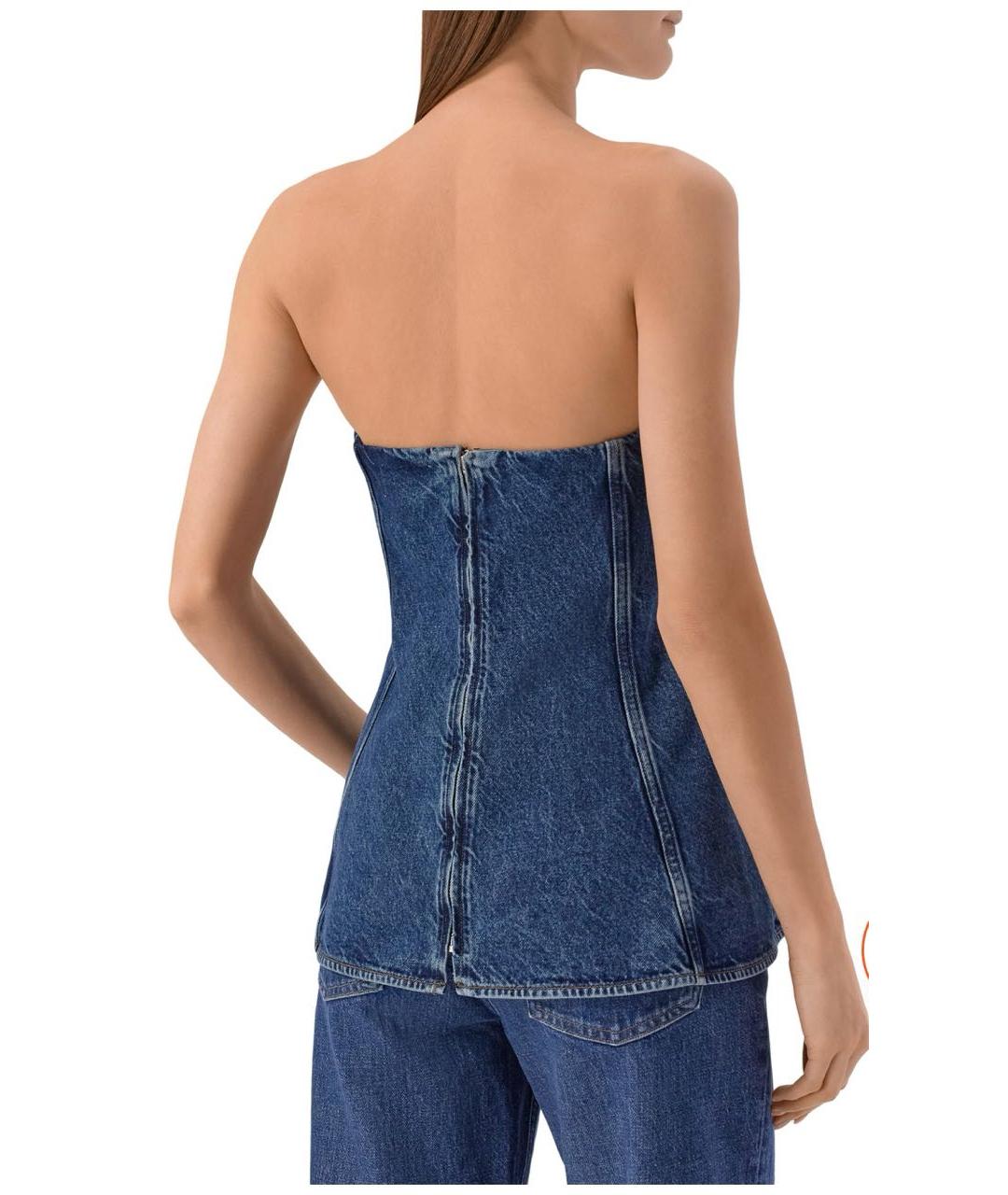 AGOLDE Темно-синий хлопковый корсет, фото 2