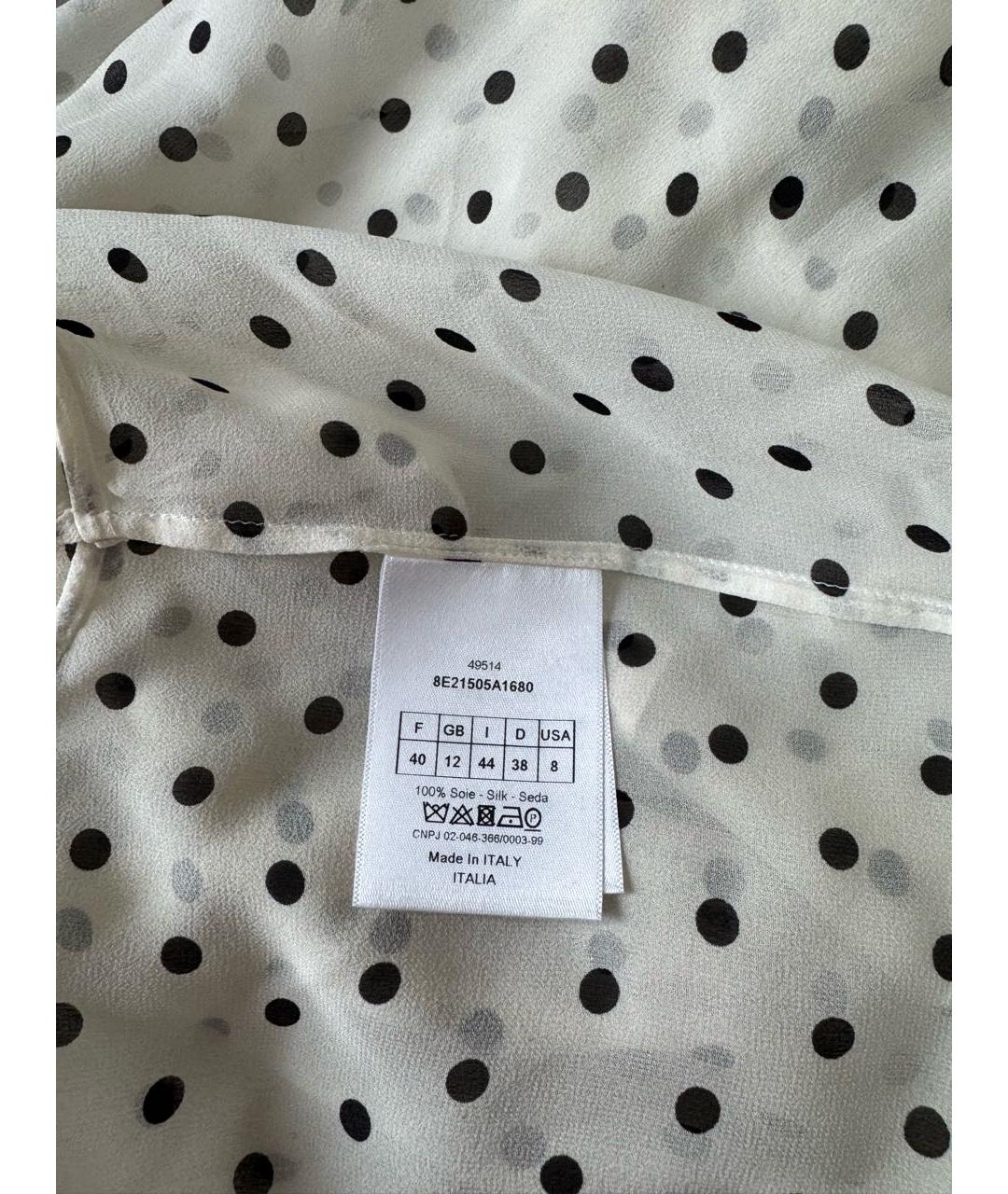 CHRISTIAN DIOR Белая шелковая блузы, фото 5