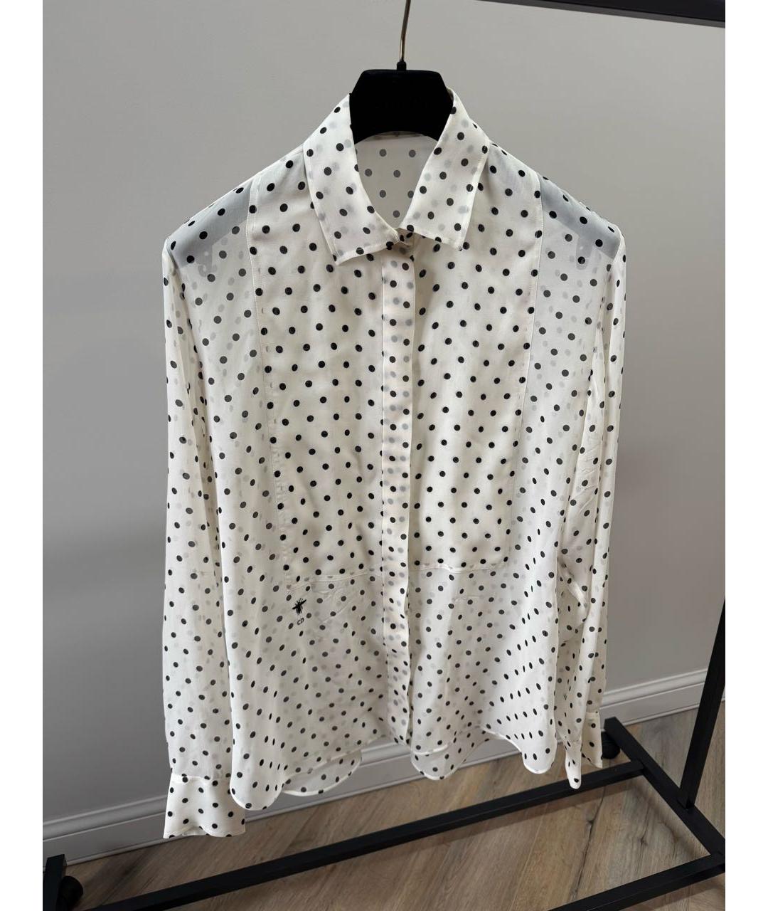 CHRISTIAN DIOR Белая шелковая блузы, фото 6