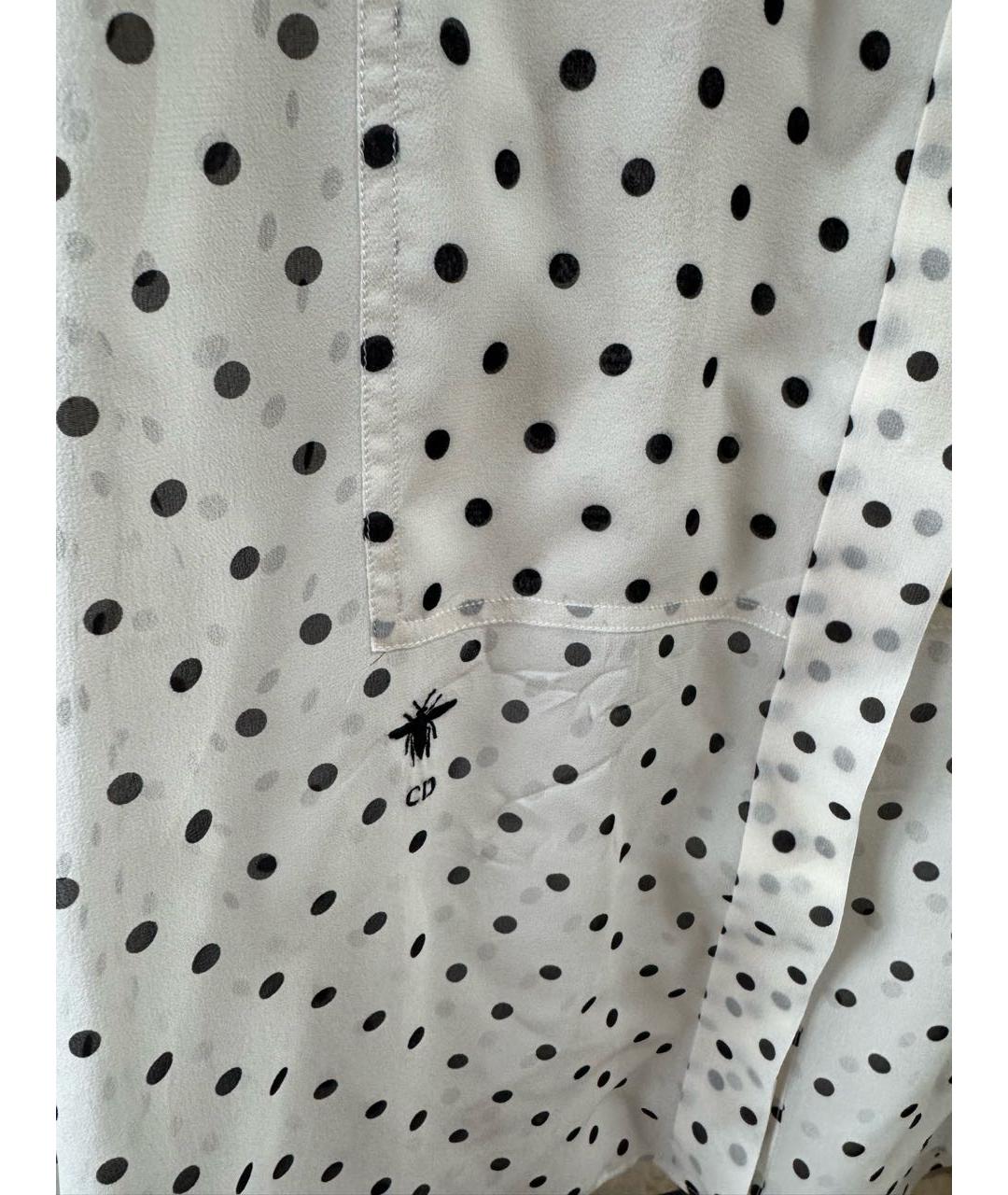 CHRISTIAN DIOR Белая шелковая блузы, фото 3