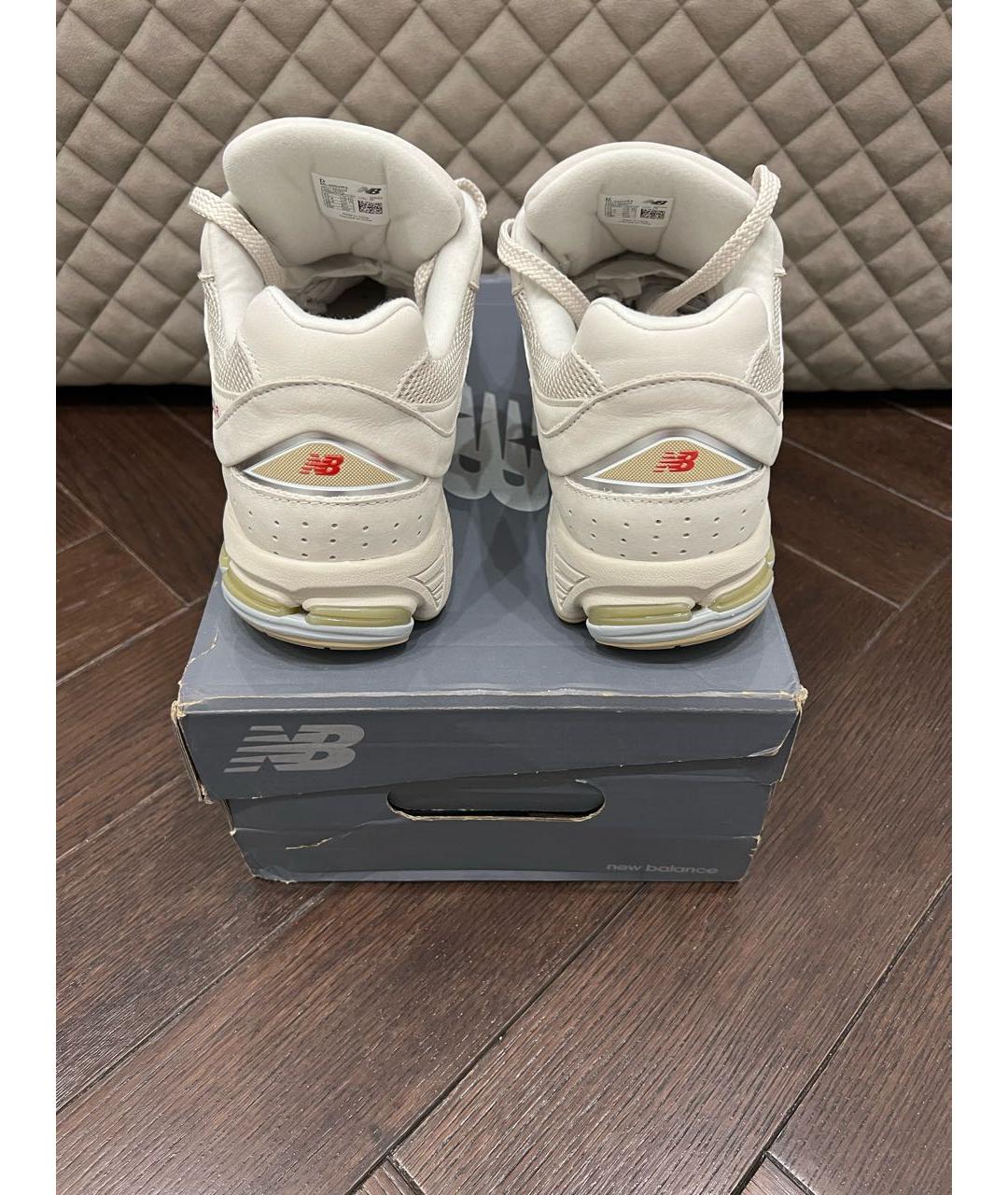 NEW BALANCE Бежевые нубуковые низкие кроссовки / кеды, фото 3