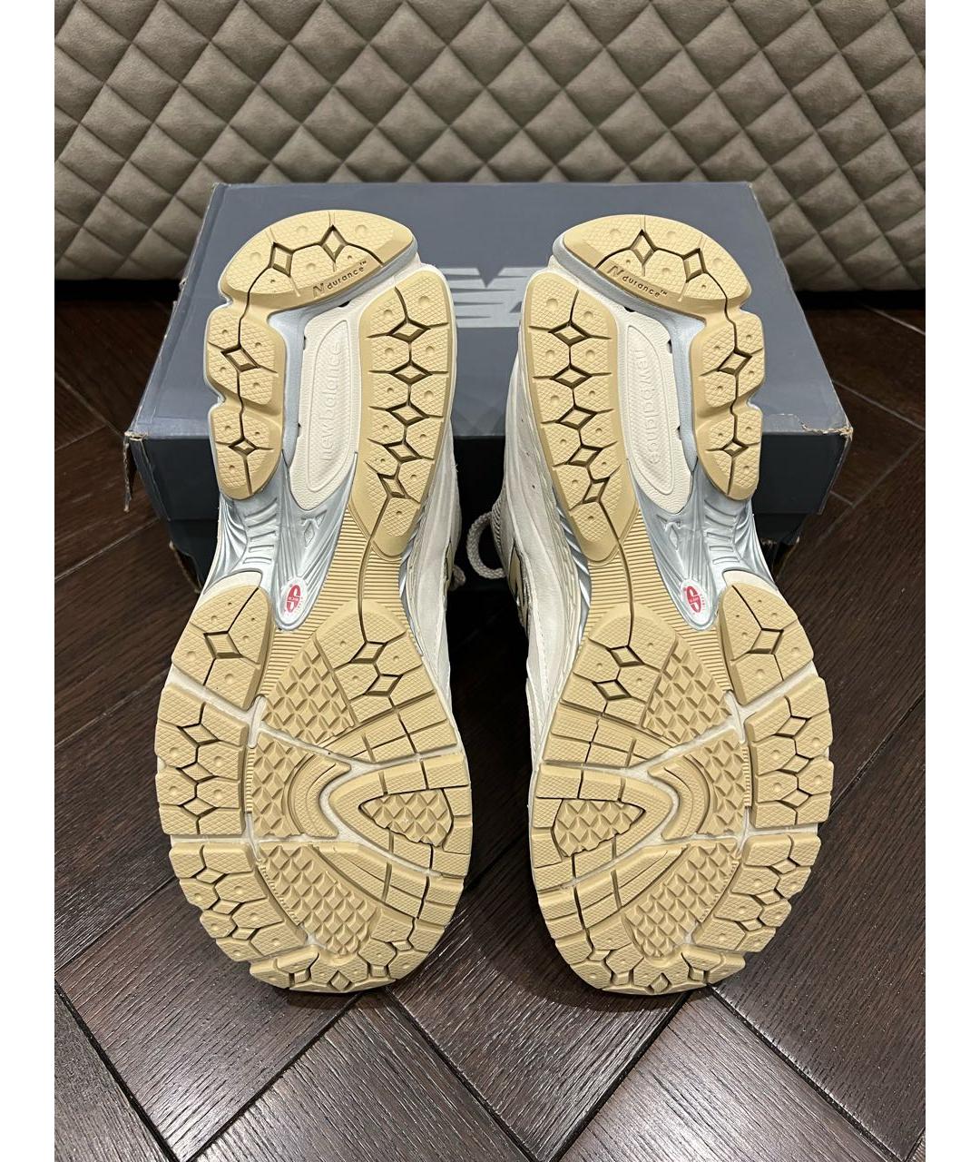 NEW BALANCE Бежевые нубуковые низкие кроссовки / кеды, фото 5