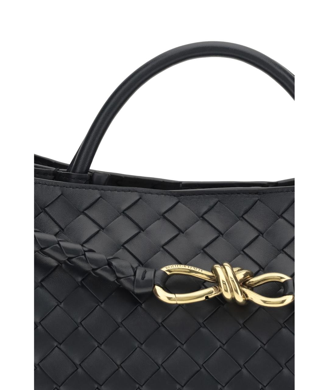 BOTTEGA VENETA Темно-синяя кожаная сумка тоут, фото 4