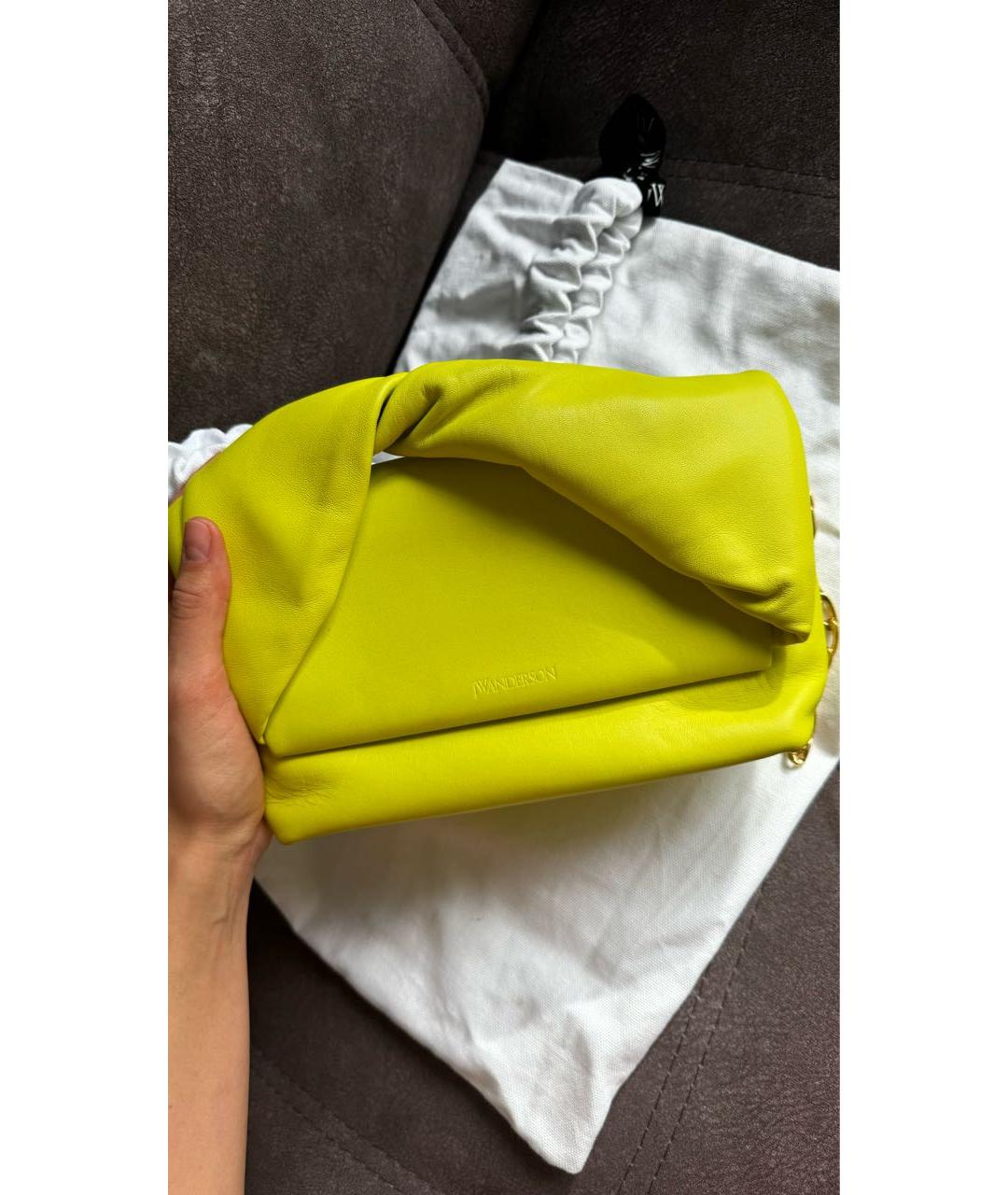 J.W.ANDERSON Желтая кожаная сумка через плечо, фото 2