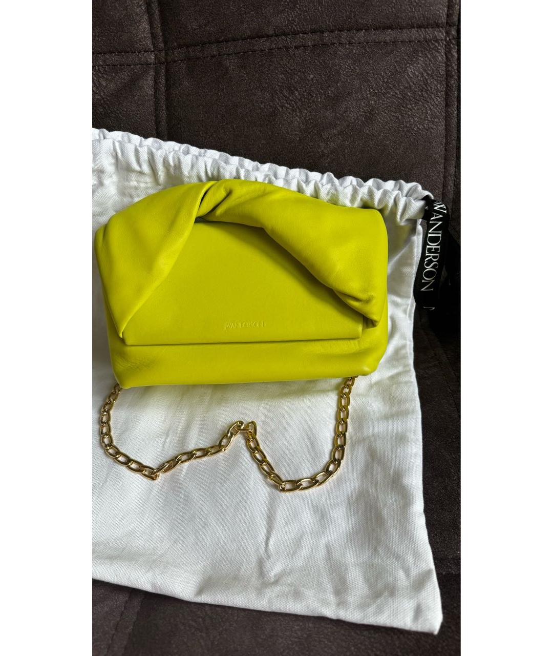 J.W.ANDERSON Желтая кожаная сумка через плечо, фото 8