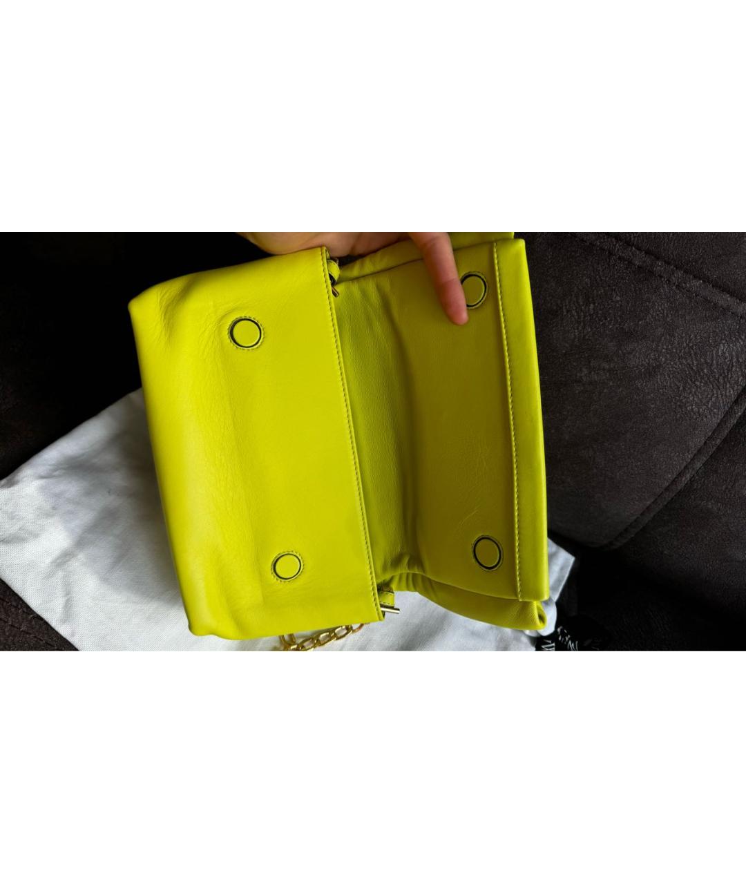 J.W.ANDERSON Желтая кожаная сумка через плечо, фото 6