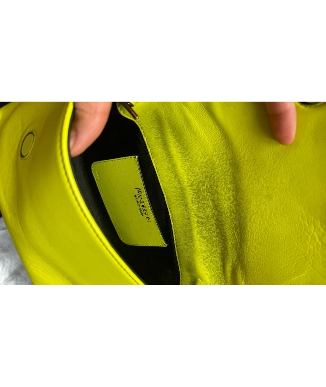 J.W.ANDERSON Желтая кожаная сумка через плечо, фото 4